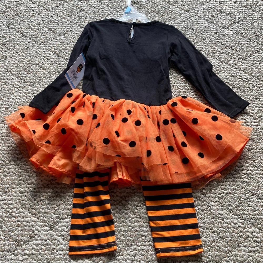 NWT Counting Daisies Black & Orange Halloween Cat Set 4T - Picture 2 of 8